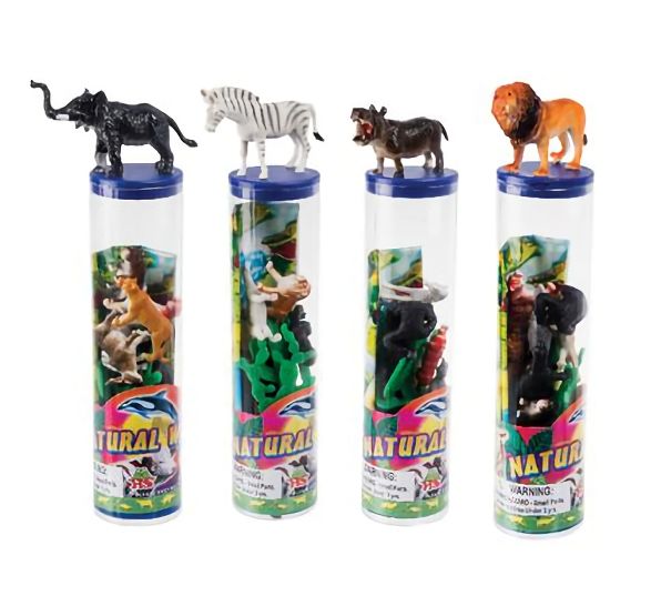 Bulk Pack 5 X Wild Animals in a Tube Assorted