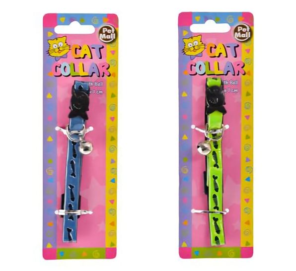 Bulk Pack 8 X Cat Collar and Bell Assorted Reflective Colours
