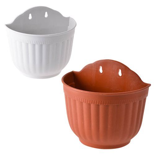 Bulk Pack 6 X Wall Mounting Planter - 22x12x18cm Plastic