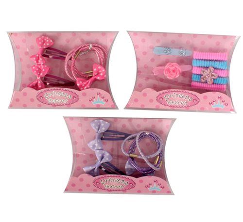 Bulk Pack 6 X Princess Secret Hair Set Assorted Hair Accessories