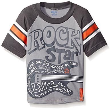 Gerber Graduates Boys' Short Sleeve Raglan T-Shirt - Rock Star (Size: 12 Months) (Parallel Import)