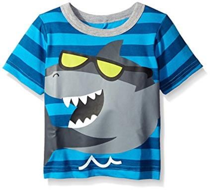 Gerber Graduates Boys' Short Sleeve T-Shirt with Raised 3-D Back Applique - Shark (Size: 12 Months) (Parallel Import)