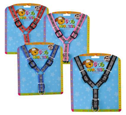 Bulk Pack 5x Reflective Dog Harness 20-35cmAssorted Colours