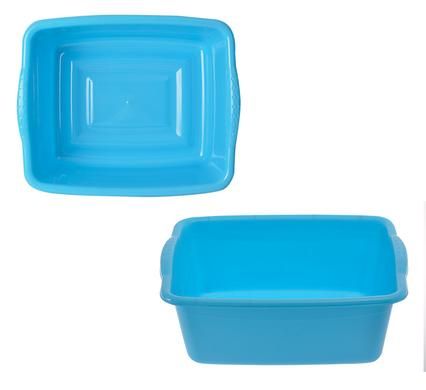 Bulk Pack 5x Oblong Plastic Basin 35x31x14cm Assorted Colours