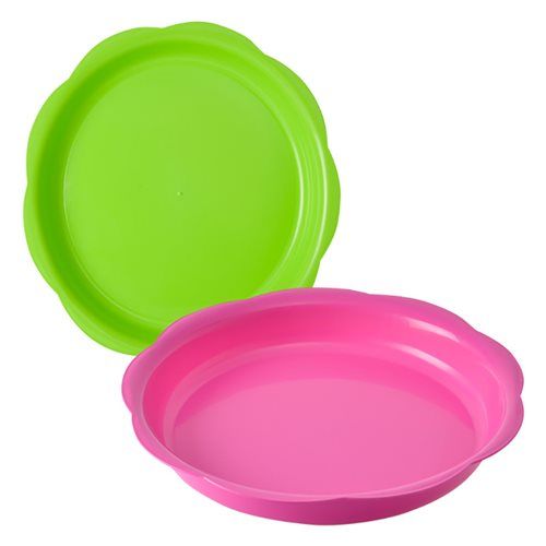 Bulk Pack 5x Round Plastic Tray 40cm Diameter Assorted Colours