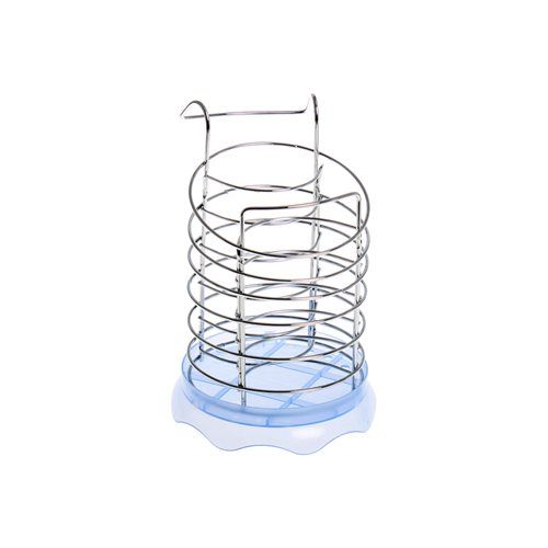 Bulk Pack 5x Cutlery Drainer With Drip Tray Chrome Plated 11x18cm Round