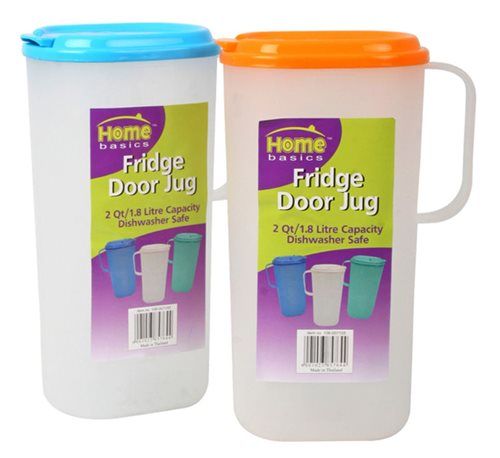 Bulk Pack 5x Plastic Fridge Door Jug 1.8 Litre