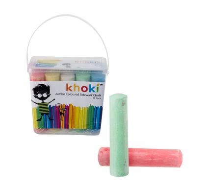 Bulk Pack 4x Jumbo Pavement Chalks Box of 15 Assorted Colours