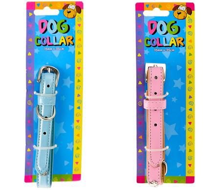 Bulk Pack 4x Pet Dog-Collar Pink/Blue 1.6x35cm Small