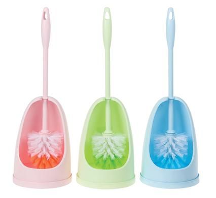 Bulk Pack 4x Toilet Brush With Stand Assorted Colours