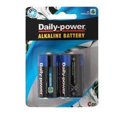 Bulk Pack 4x Batteries Alkaline Size:C 2 Piece Blister Pack
