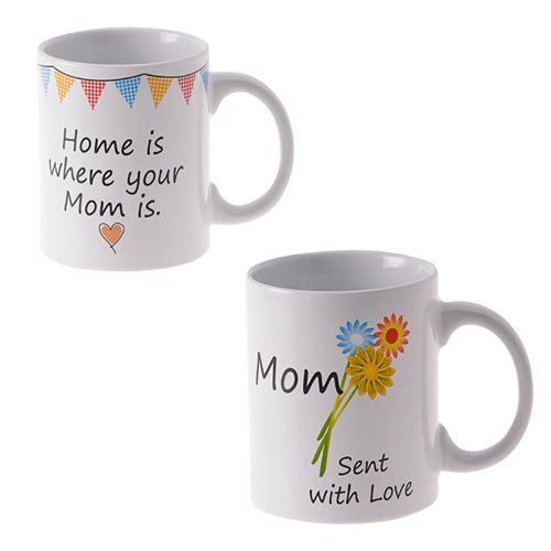 Bulk Pack 4x Jumbo Stoneware Coffee Mug 820ml Assorted Designs for Mom