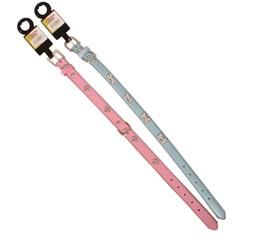 Bulk Pack 3x Pet Dog-Collar Pink/Blue 1.9x45cm Medium