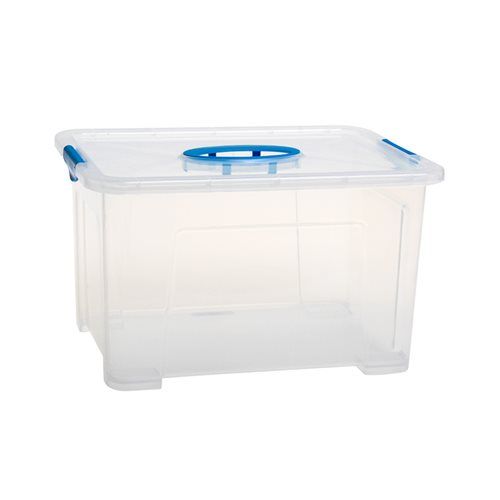 Bulk Pack 3x Clear Plastic Storage Box 9.5 L