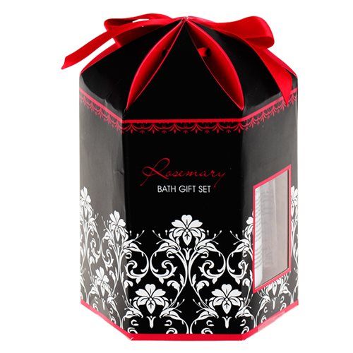 Bulk Pack 3x Black Bath Gift Set 4 Piece