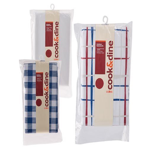 Bulk Pack 3x Cotton Table Cloth 130x180cm Assorted Colours