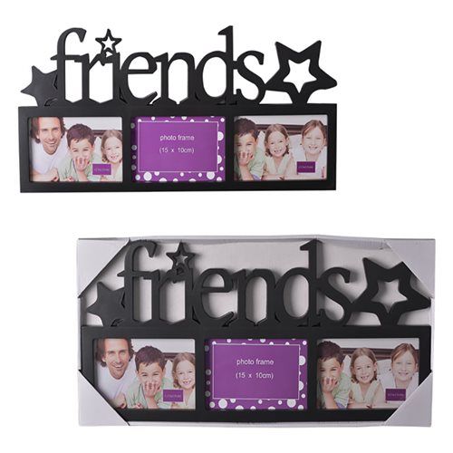 Bulk Pack 3x Plastic Friends Collage Frame For Three 10x15cm Photos