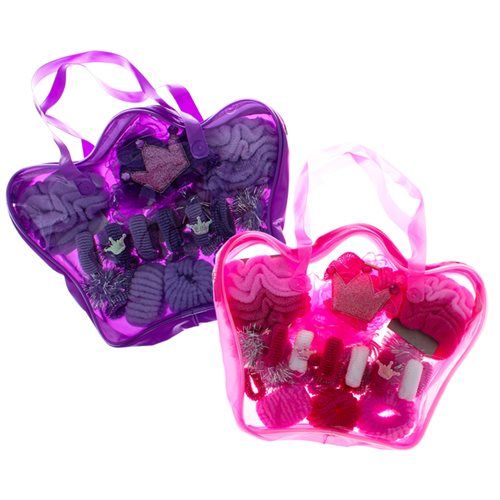 Bulk Pack 3x Princess Secret Hair Beauty Set 28 Accessories in 22x16cm Bag