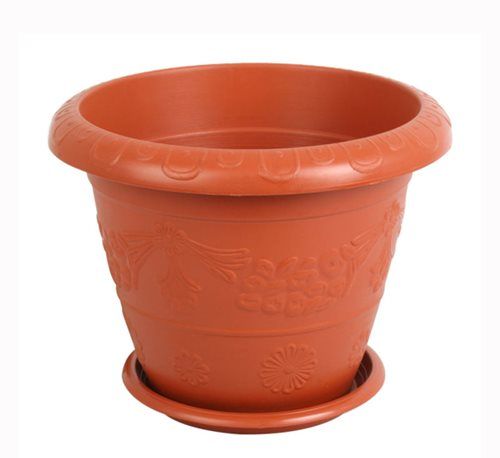 Bulk Pack 3x Plant Pot &amp; Tray 30x24cm Round Plastic