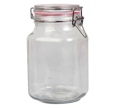 Bulk Pack 3x Glass Storage Jar With Hermetic Seal 1.5 Litre
