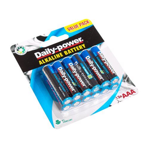 Bulk Pack 3x Daily Power Alkaline Battery Size AAA Card Of 12 Shop bulk-pack-3x-daily-power-alkaline-battery-size-aaa-card-of-12-shop