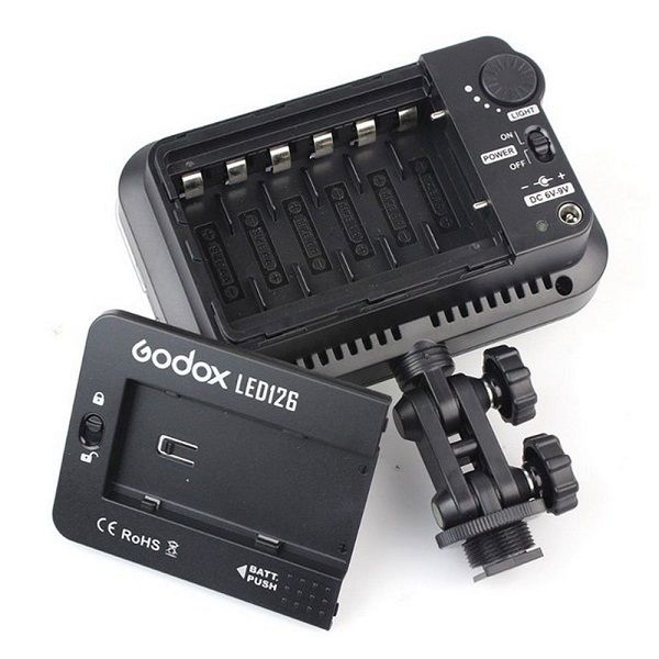 Godox LED126 Video Light + 6x AA Batteries