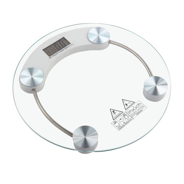 Tempered Glass Digital Weighing Scale - Round
