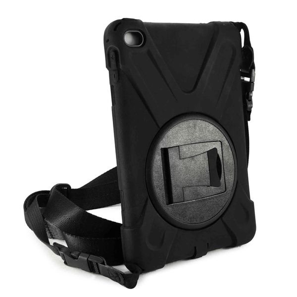 Tuff-Luv Armour Rugged Guard Case + S/Strap for Apple iPad mini 1/2/3 Black