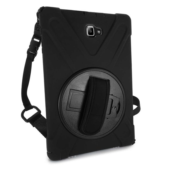 Tuff-Luv Rugged case and Stand for Samsung Galaxy Tab A 10.1 (Model P585) - Black