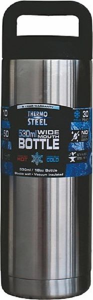 Thermosteel Wide Mouth Vacuum Flask 530ml - Silver