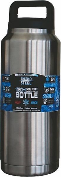 Thermosteel Wide Mouth Vacuum Flask 1060ml - Silver