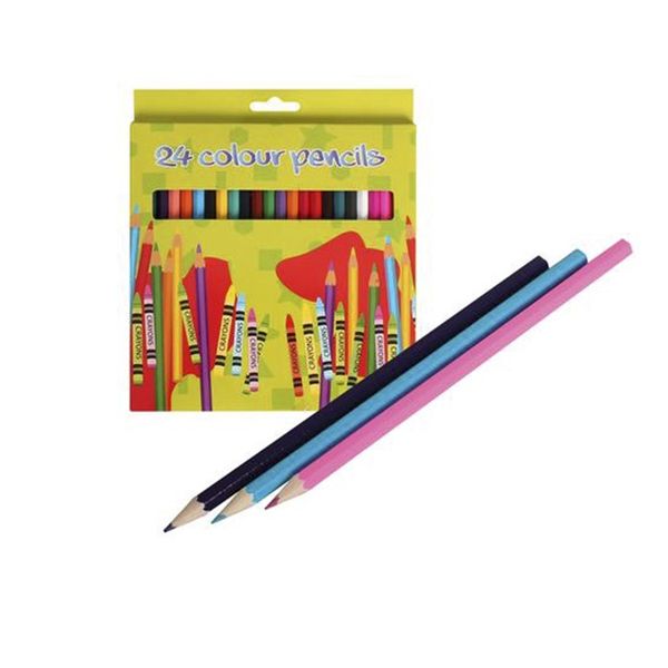Pencil Crayon 24 Set for School &amp; Arts and Craft (Pack of 3)