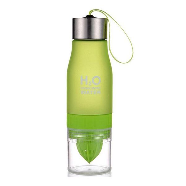 H2O Infused Glass Water Bottle - Green