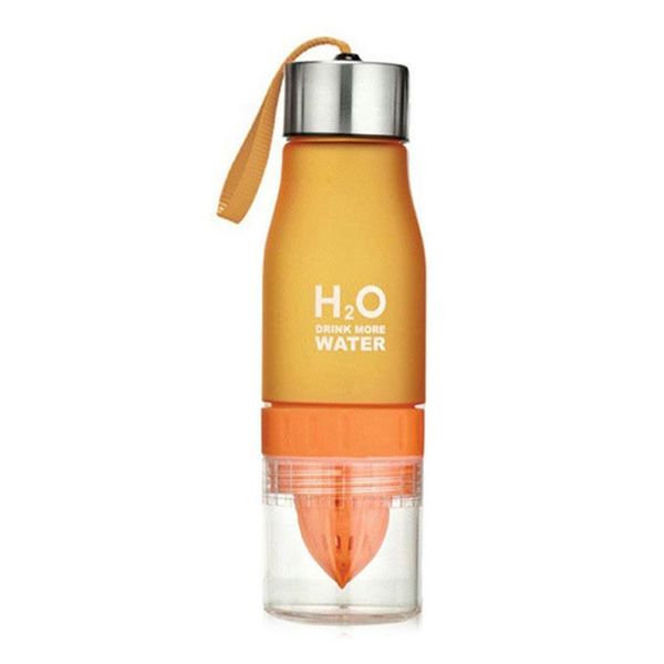 H2O Infused Glass Water Bottle - Orange
