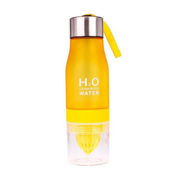 H2O Infused Glass Water Bottle - Yellow