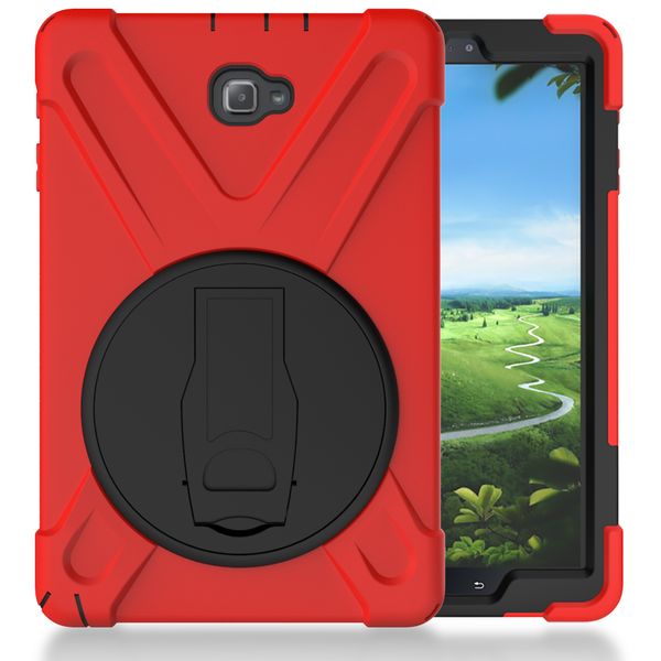 Tuff-Luv Rugged Case and Stand for Samsung Galaxy Tab A 10.1 - Red