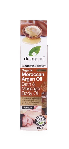 Dr.Organic Moroccan Argan Oil Bath &amp; Massage Body Oil - 100ml