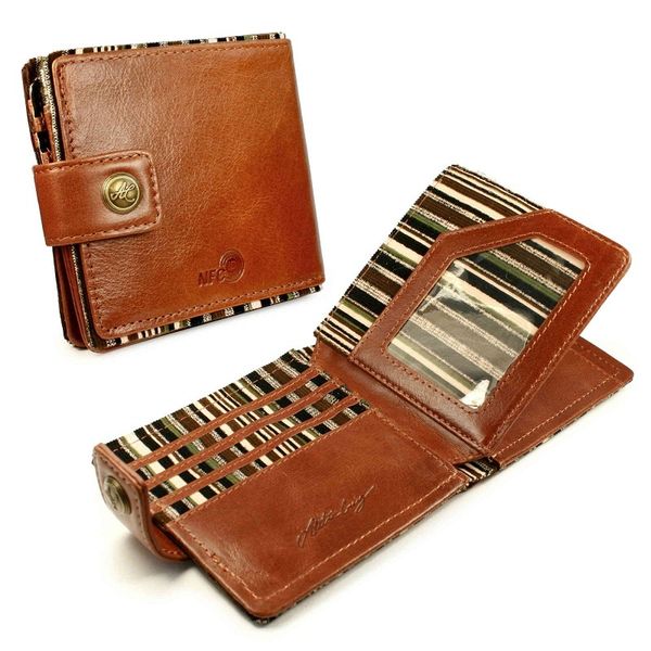 Alston Craig Genuine Vintage Leather Men's Tec Wallet - Brown