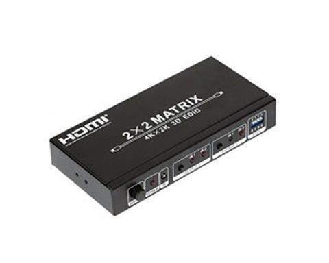 HDCVT 2x2 HDMI 4k Matrix Switch with EDID