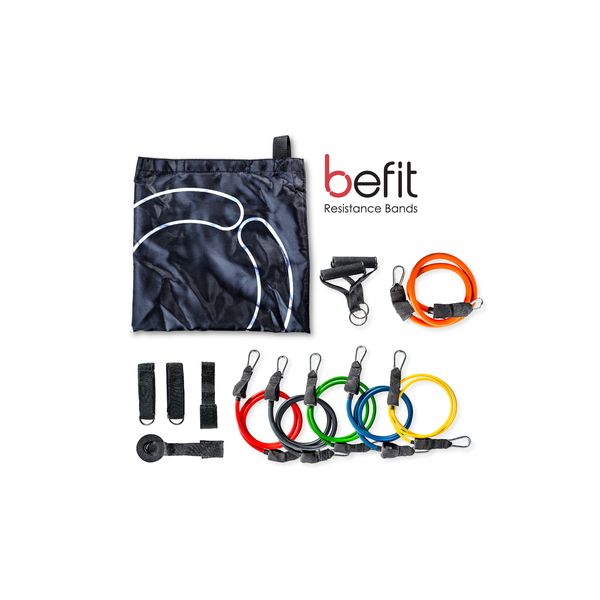 BeFit 12 Pcs Resistance Bands Set - 60 Kg