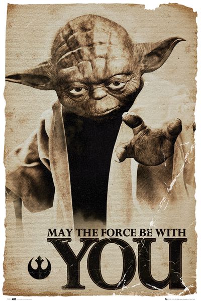 Star Wars - Yoda, May The Force Be With You Poster