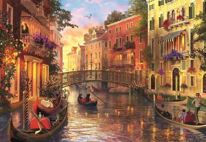 Educa Sunset In Venice Puzzle - 1x1500 Piece