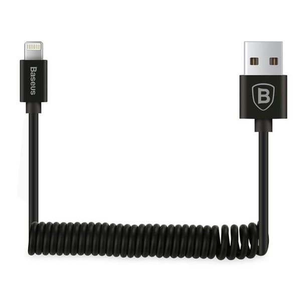 Baseus 1.6m - 1.8A Elastic USB Type-A 2.0 to Lightning Cable - Black