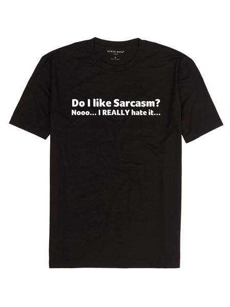 Do I Like Sarcasm Men's T-Shirt - White (Size: 2XL)