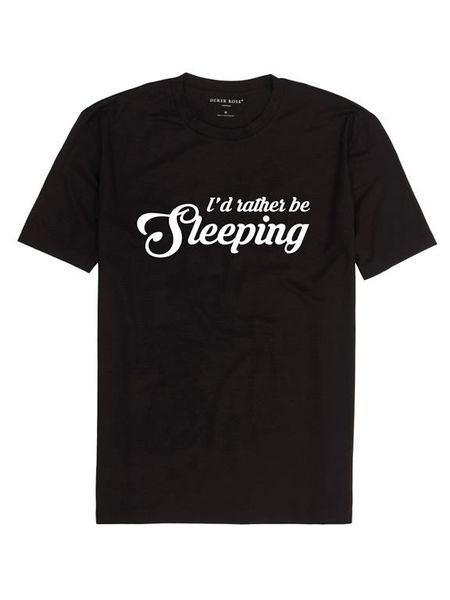 I'D Rather Be Sleeping Men's T-Shirt - White (Size: 2XL)