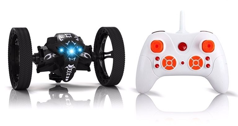 R/C 2.4GHz 2WD Bounce Car (15cm long) with Battery &amp; USB Charger - Black