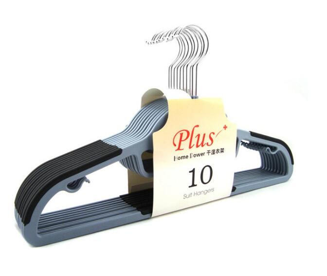 Light Weight Non Slip Cloth Hangers Pack of 10 - Blue