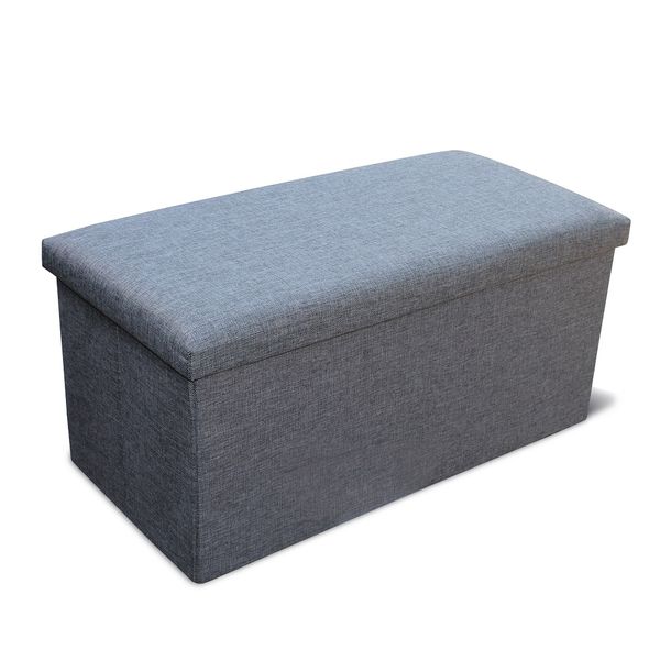 Fine Living - Double Storage Ottoman - Grey