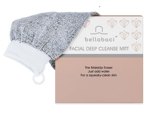 Bellabaci Grey Face Mitt - Deep Pro cleaning facial mitten