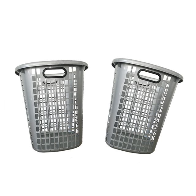 Laundry Basket For Bathroom Or Clothes Silver (Pack Of 2) Shop